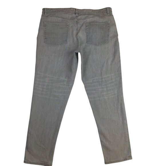 Eileen Fisher Gray Womens 14 Organic Cotton Blend Straight-Leg Jeans - Picture 6 of 12